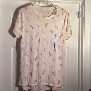 🔥SALE🔥 NWT TARGET ZOE+LIV SEMI SHEER LLAMA T-SHIRT JUNIORS LARGE